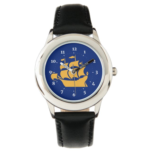 Flagga Quebec City Watch Armbandsur (Framsida)