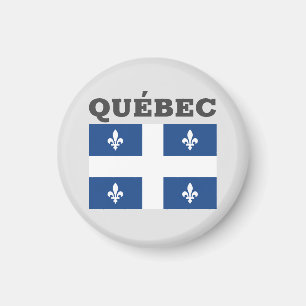 Flagga Québec, Kanada Magnet