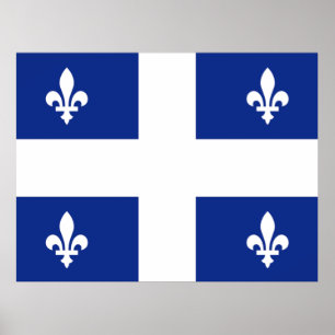Flagga Quebec Poster