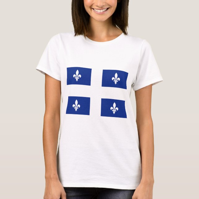 Flagga Quebec T Shirt (Framsida)