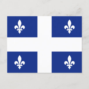Flagga Quebec Vykort