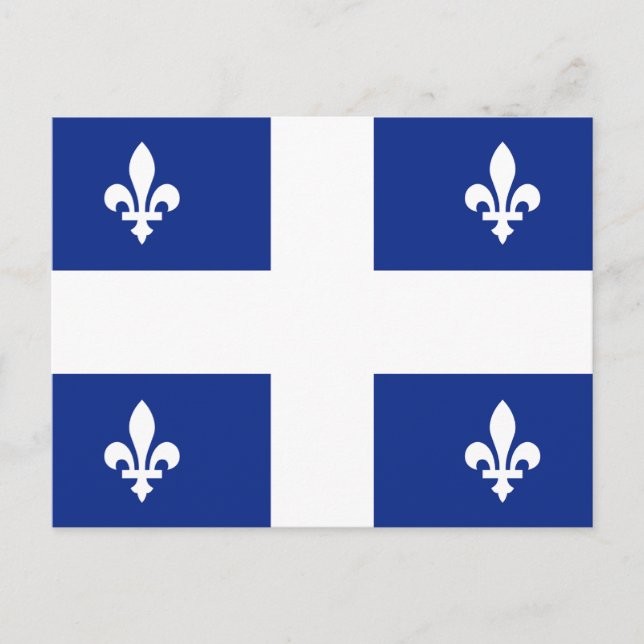 Flagga Quebec Vykort (Framsida)