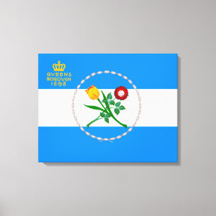 Flagga Queens (Borough of New York City) Canvastryck