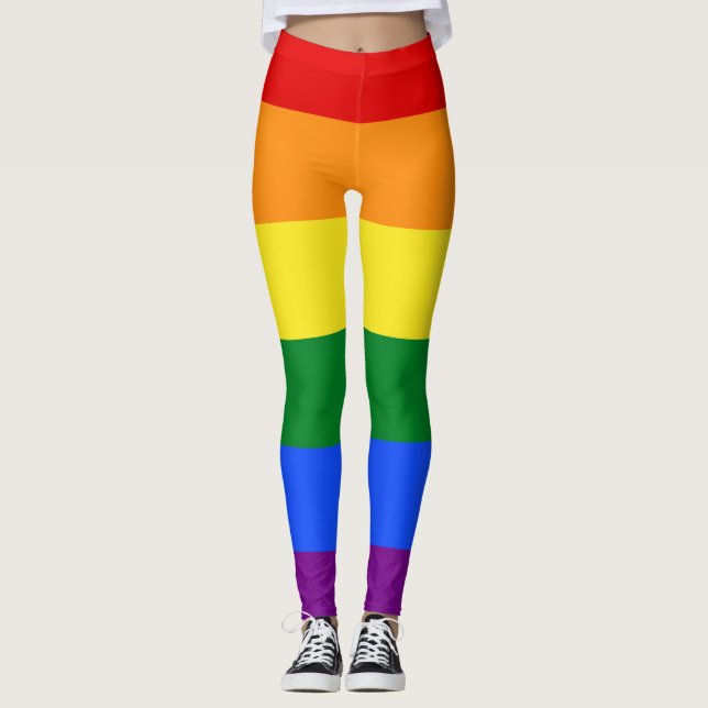Flagga Rainbow Pride Leggings (Framsida)