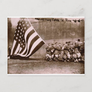 Flagga Raising Ceremony 1914 Ebbets Fält Vykort