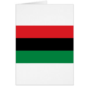 Flagga Red Black och Grönt Hälsningskort