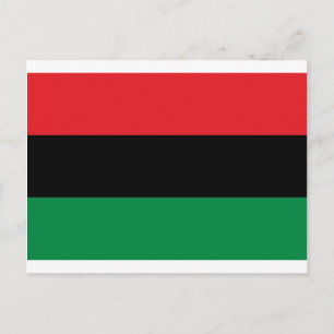 Flagga Red Black och Grönt Vykort