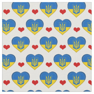 Flagga & Red Heart mode Fabric/Ukraina Tyg
