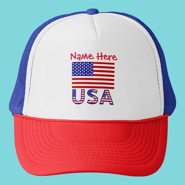 FLAGGA Red Personalization USA USA, USA, Stater US Keps (Skapare uppladdad)