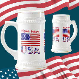 FLAGGA Red Personalization USA USA, USA, Stater US Sejdel