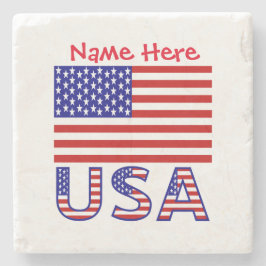 FLAGGA Red Personalization USA USA, USA, Stater US Stenunderlägg