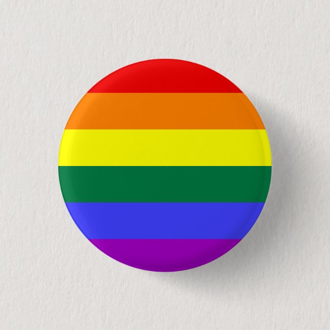 Flagga Regnbåge Pride Knapp (Framsida)
