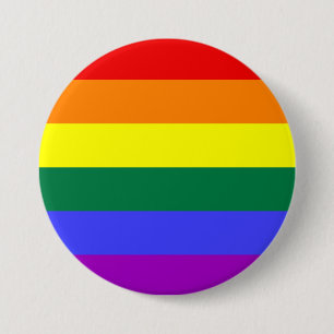 Flagga Regnbåge Pride Knapp