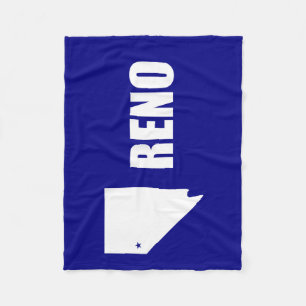 Flagga Reno, Nevada Fleece Blanket
