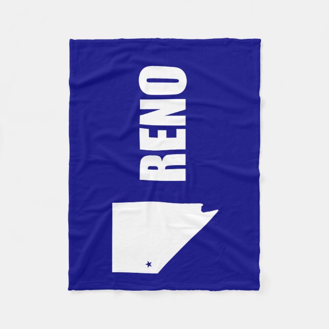 Flagga Reno, Nevada Fleece Blanket (Framsidan)