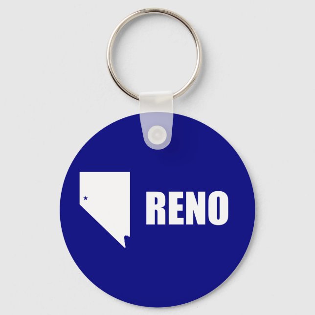 Flagga Reno, Nevada Keychain Nyckelring (Framsida)