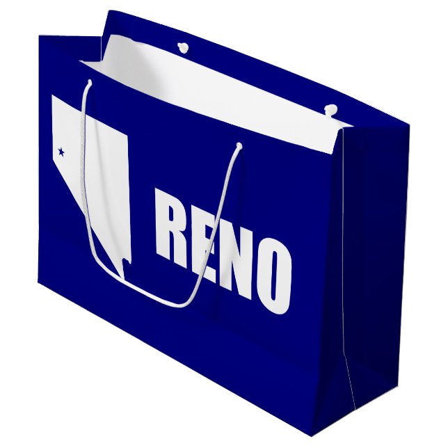 Flagga Reno, Nevada Large Gift Bag (Framsidan Vinklad)