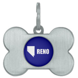Flagga Reno, Nevada Pet Namn bricka