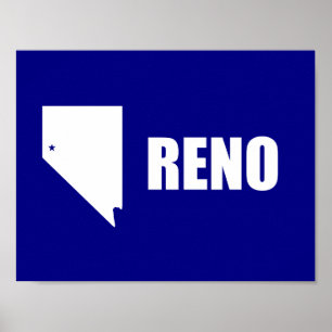 Flagga Reno, Nevada Poster
