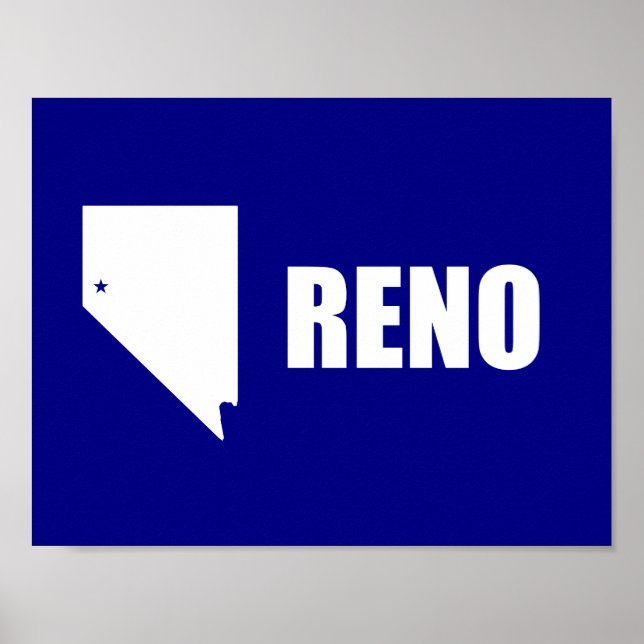 Flagga Reno, Nevada Poster (Framsidan)