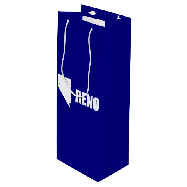 Flagga Reno, Nevada Vin Gift Bag (Framsidan Vinklad)