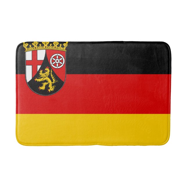 Flagga Rheinland-Pfalz Bathroom Mat Badrumsmatta (Framsidan)