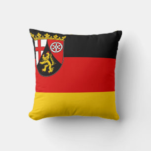 Flagga Rheinland-Pfalz Dekorativ kudde