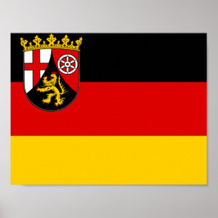 Flagga Rheinland-Pfalz Poster