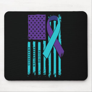 Flagga Ribbon Suicide Awareness Mental Health Musmatta