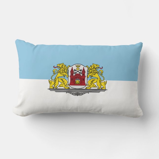 Flagga Riga, Lettland Lumbar Pillow Lumbarkudde (Framsida)