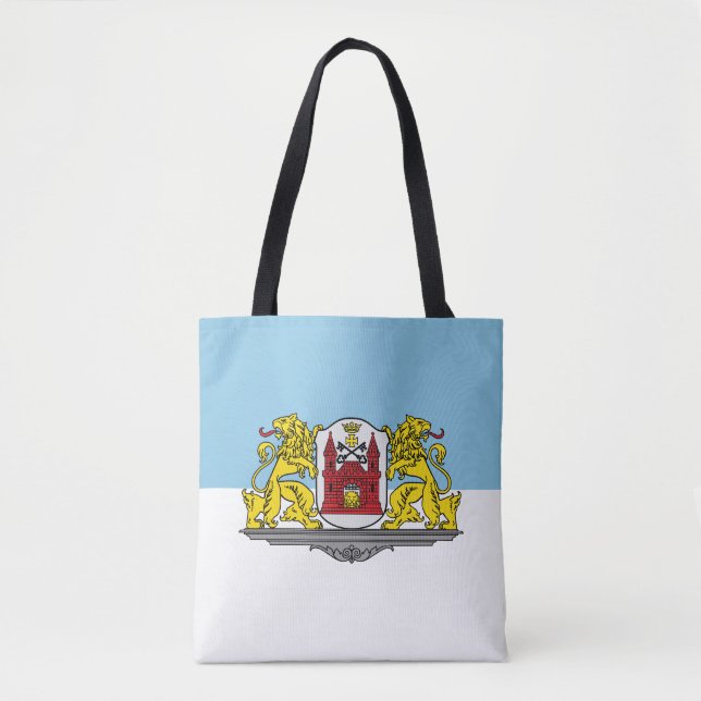 Flagga Riga, Lettland Tote Bag Tygkasse (Framsida)