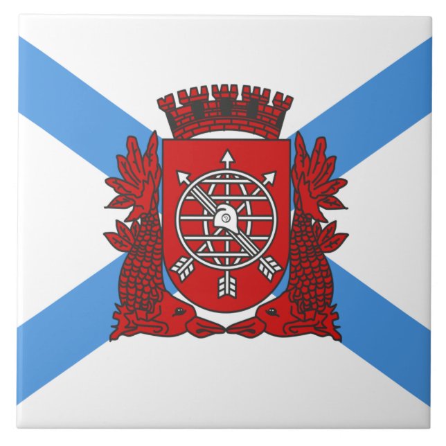 Flagga Rio de Janeiro (Brasilien) Kakelplatta (Framsidan)