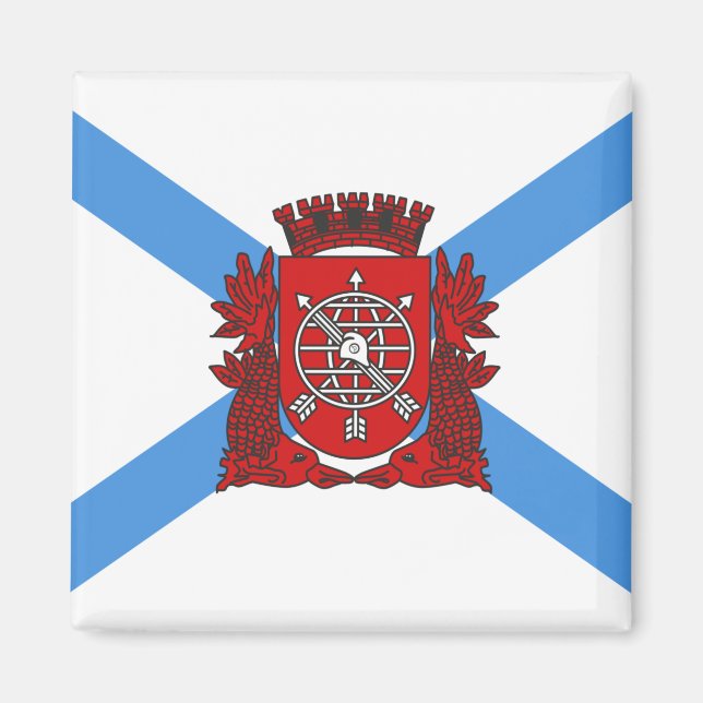 Flagga Rio de Janeiro (Brasilien) Magnet (Framsidan)