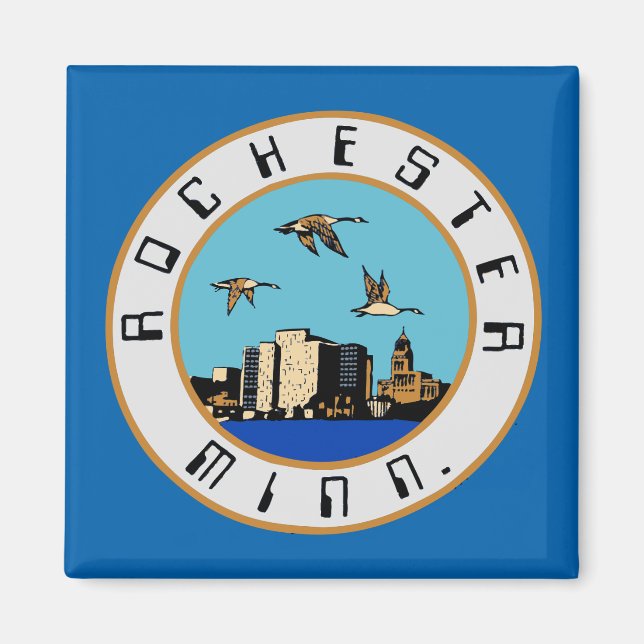 Flagga Rochester, Minnesota Magnet (Framsidan)