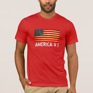 Flagga & röd dräkt t-shirt