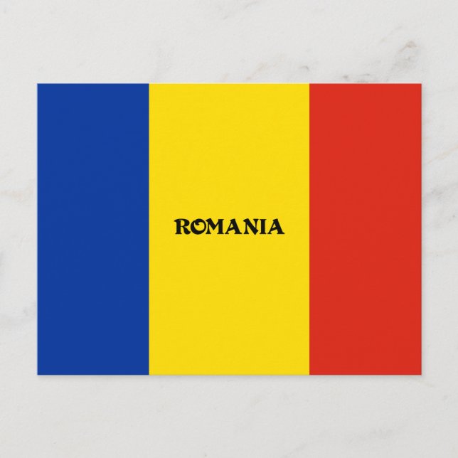 Flagga Rumänien anpassad design Vykort (Framsida)
