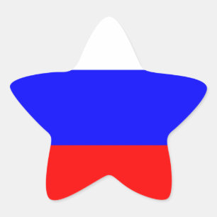 Flagga Ryska federationen - Ф л а г Р с anbudsförf Stjärnformat Klistermärke