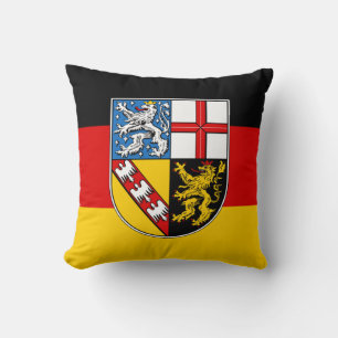 Flagga Saarland Dekorativ kudde
