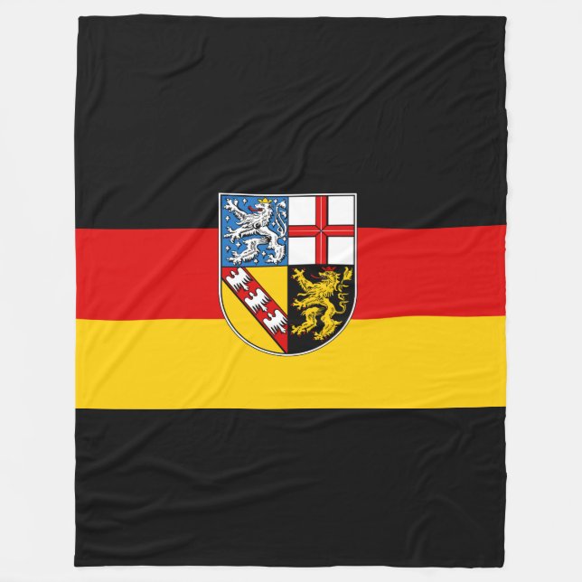 Flagga Saarland Fleece Blanket (Framsidan)