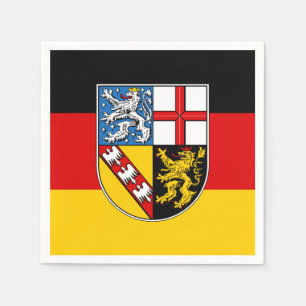 Flagga Saarland Napkins Pappersservett