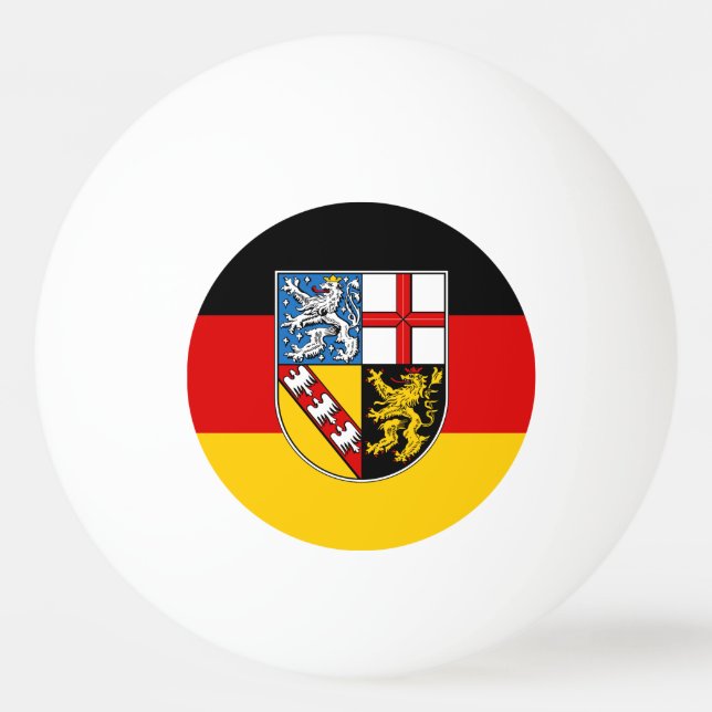 Flagga Saarland Ping Pong Boll (Framsidan)