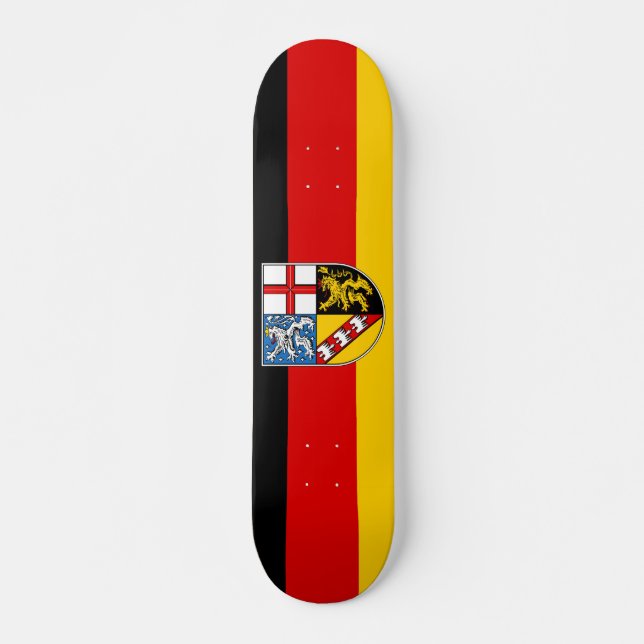 Flagga Saarland Skateboard (Framsida)