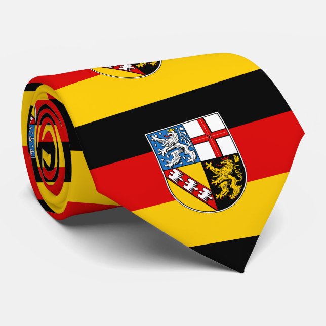 Flagga Saarland slips (Rullad)