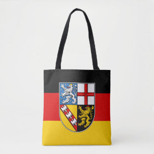 Flagga Saarland Tote Bag Tygkasse