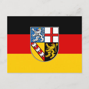 Flagga Saarland Vykort