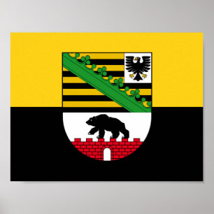 Flagga Sachsen-Anhalt-affisch Poster