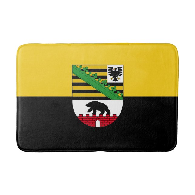 Flagga Sachsen-Anhalt Bath Mat Badrumsmatta (Framsidan)