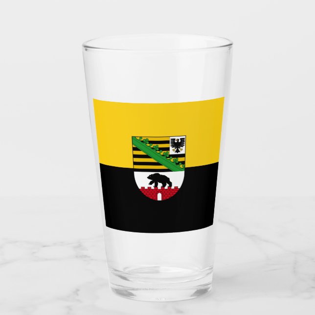 Flagga Sachsen-Anhalt Glas (Framsida)