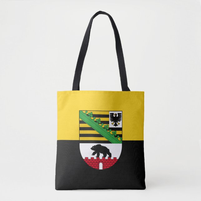 Flagga Sachsen-Anhalt Tote Bag Tygkasse (Framsida)