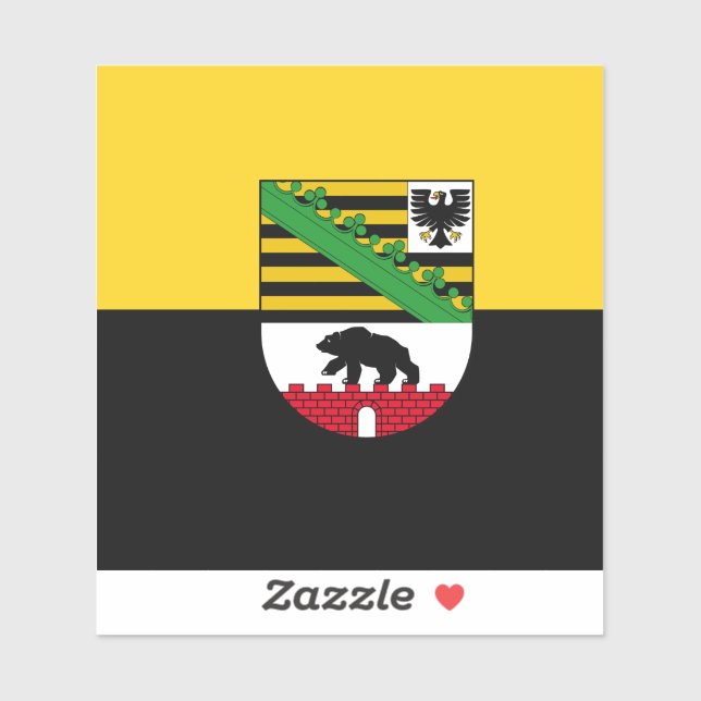Flagga Sachsen-Anhalt Vinyl Sticker Klistermärken (Ark)